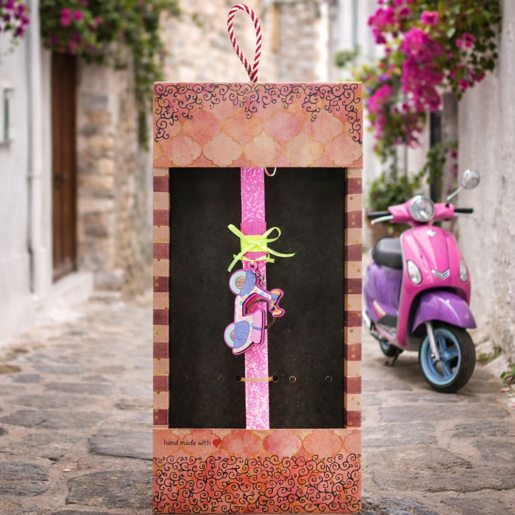 Λαμπάδα Μπρελόκ σκούτερ - Φούξια νέον